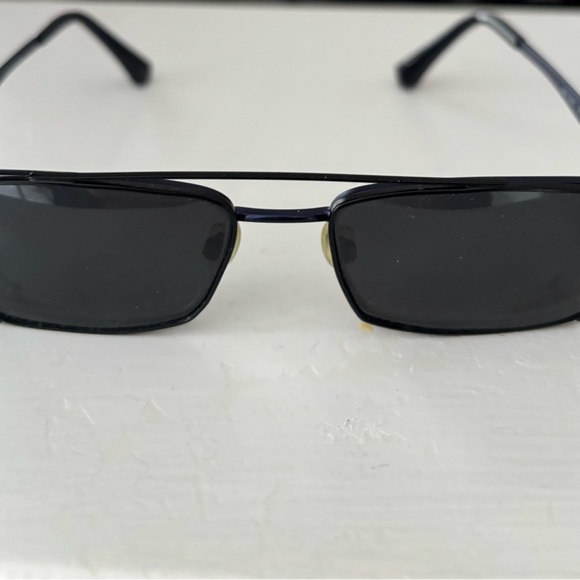 Emporio Armani Black Frame Eyewear with clip on sunglasses with case - Picture 2 of 6